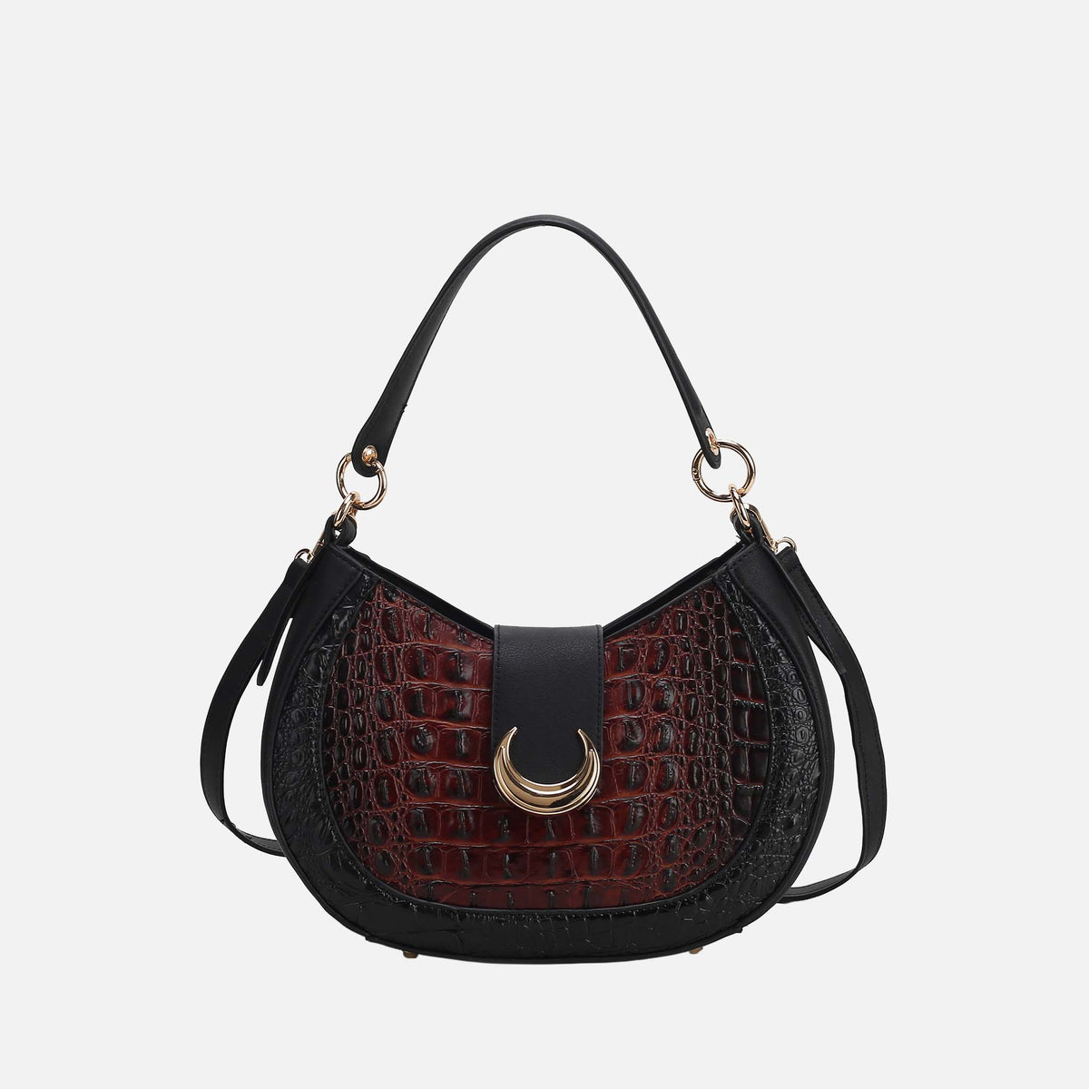 Jain Croc-Embossed Shoulder Bag