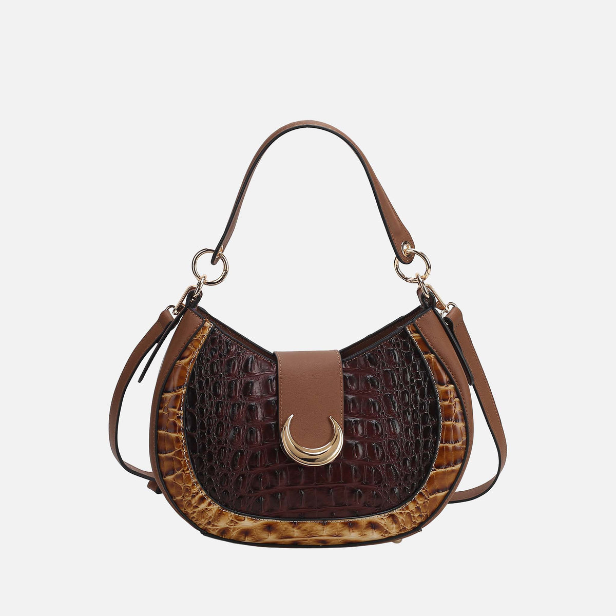 Jain Croc-Embossed Shoulder Bag