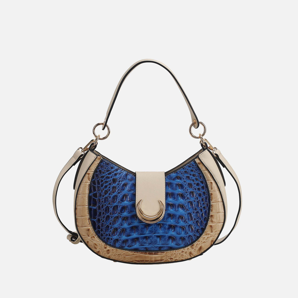 Jain Croc-Embossed Shoulder Bag