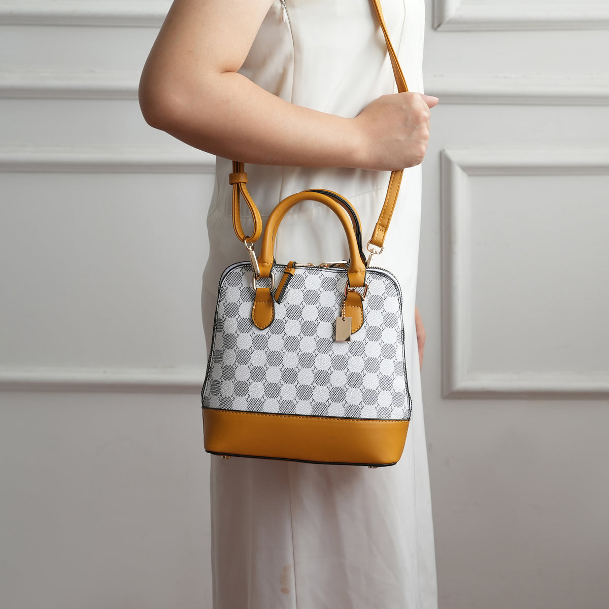 Marjorie Circular Print Satchel Bag