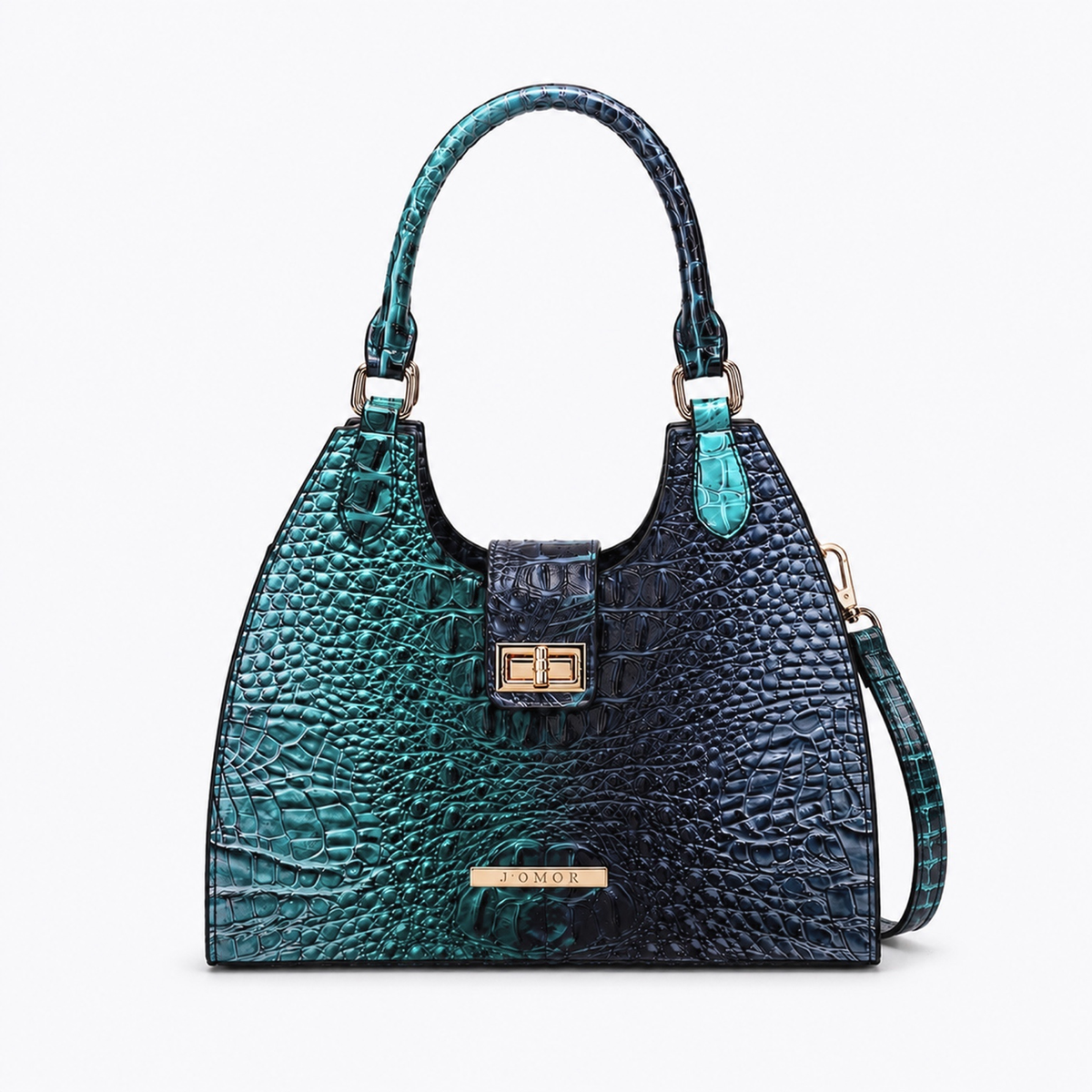 Ava Gradient Croc Tote Bag